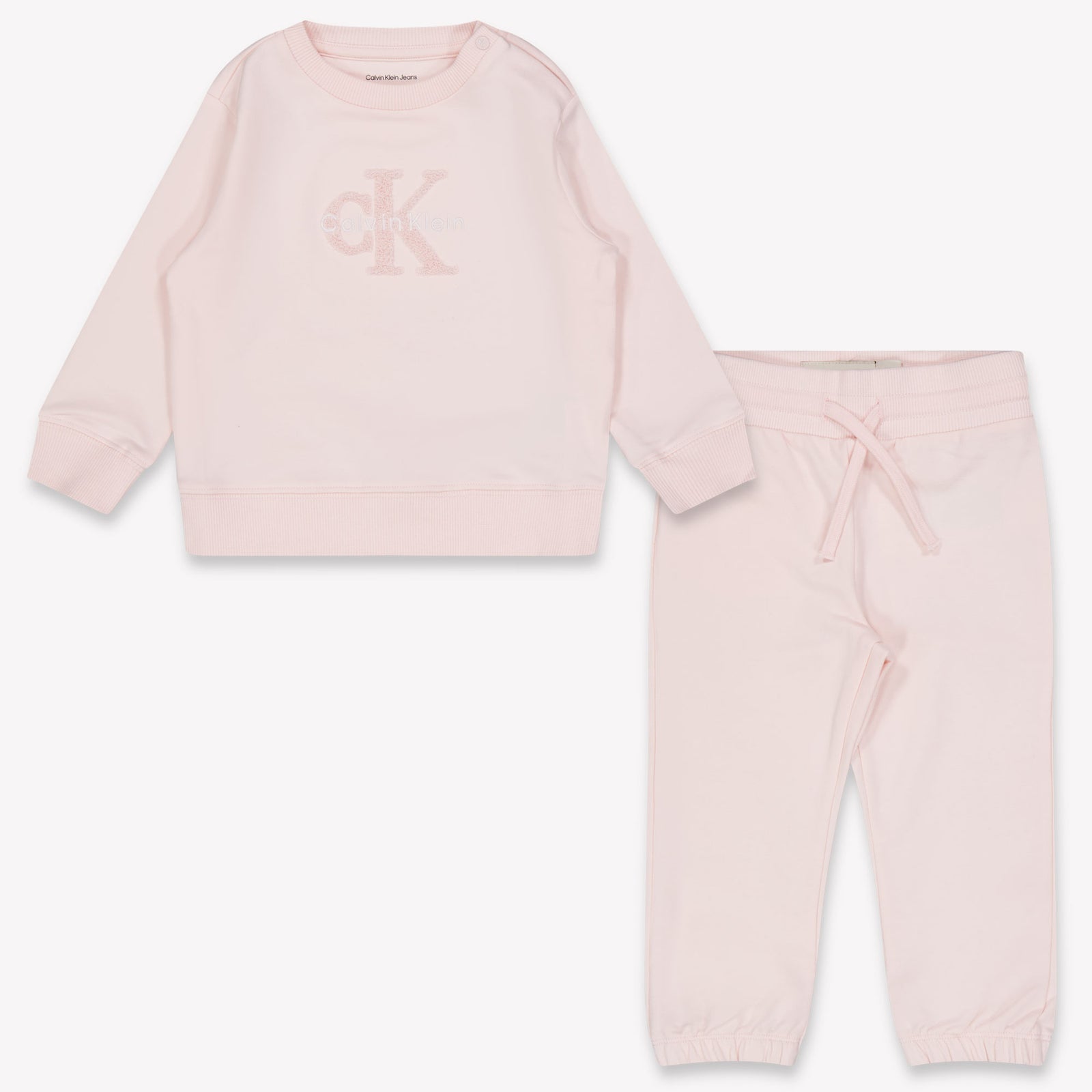 Calvin Klein Baby Unisex Joggingpak In Licht Roze