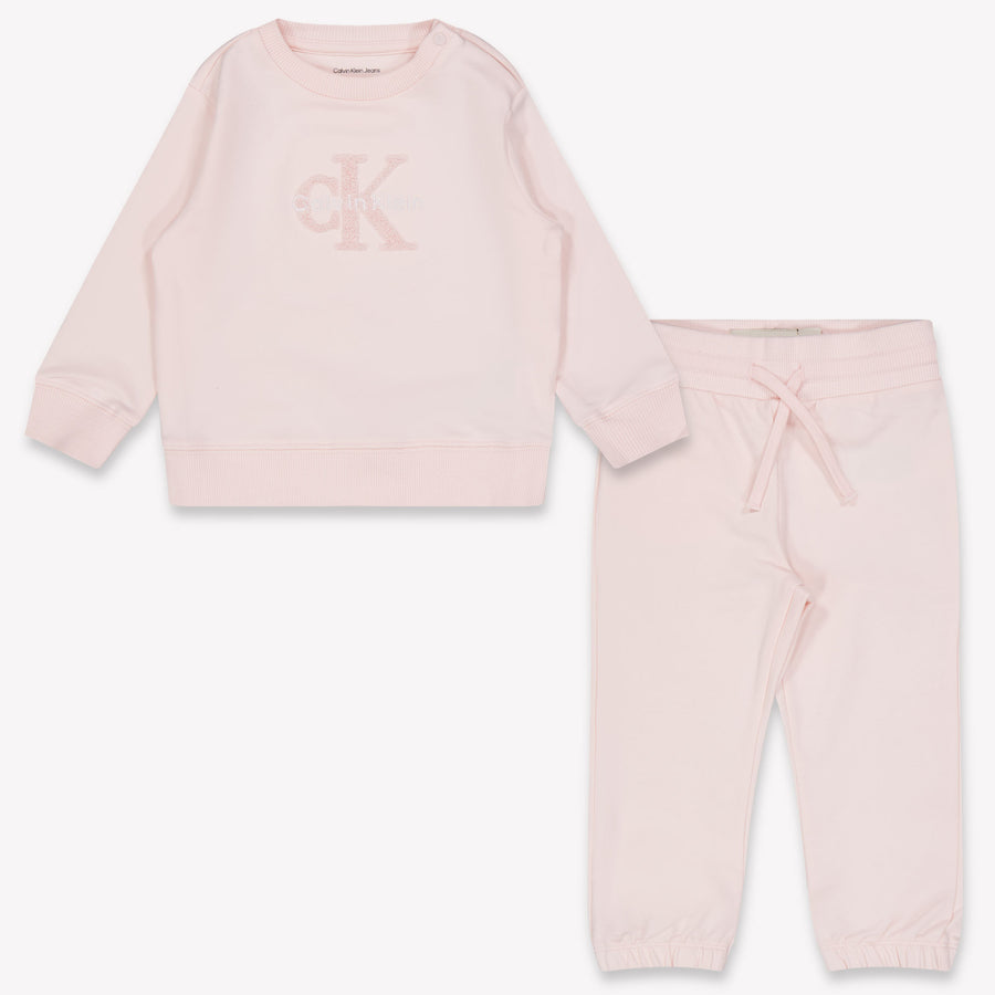 Calvin Klein Baby Meisjes Joggingpak In Licht Roze