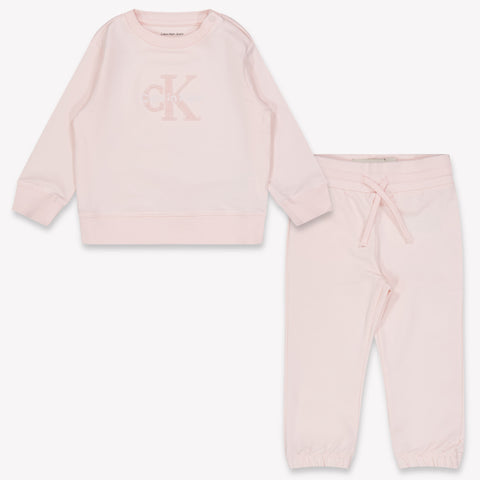 Calvin Klein Baby Unisex Jogging suit In Light Pink