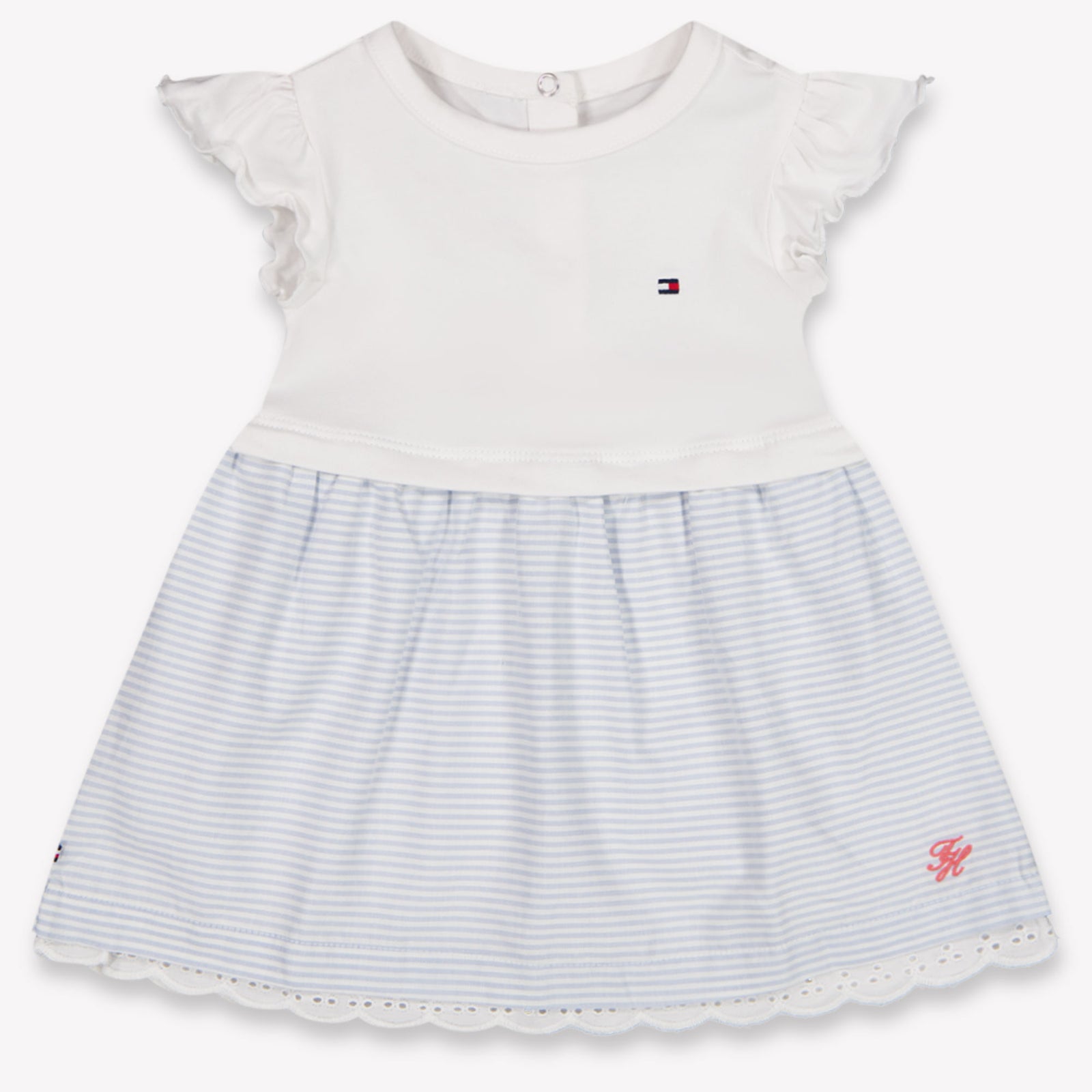 Tommy Hilfiger Baby Meisjes Jurk In Licht Blauw