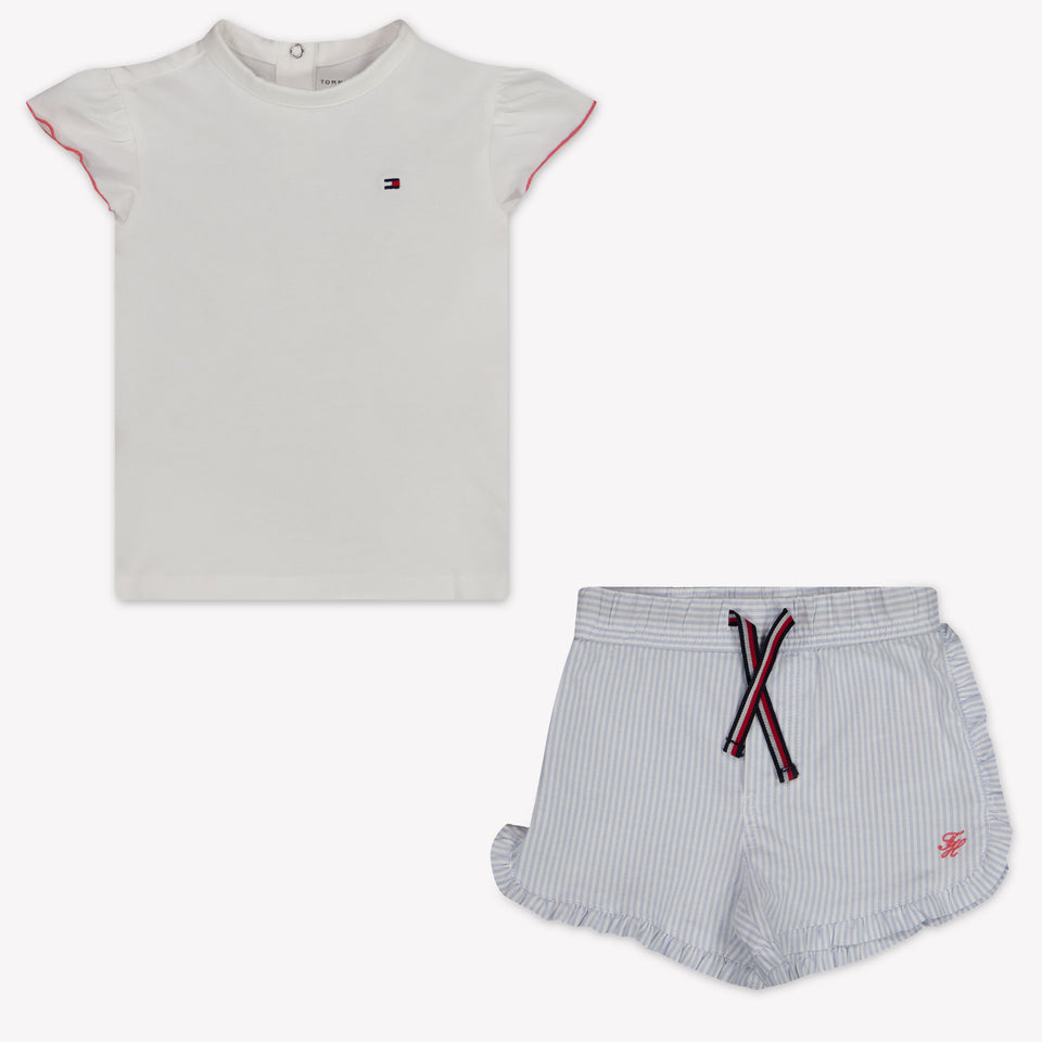 Tommy Hilfiger Baby Girls Set In Light Blue