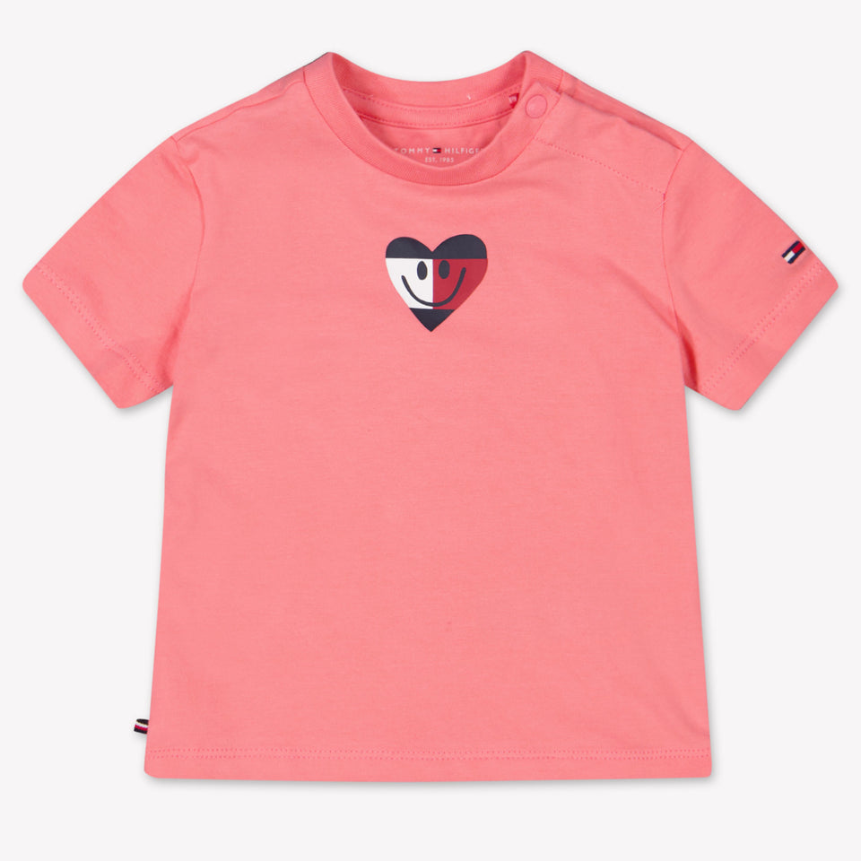 Tommy Hilfiger Baby Unisex T-Shirt In Donker Roze
