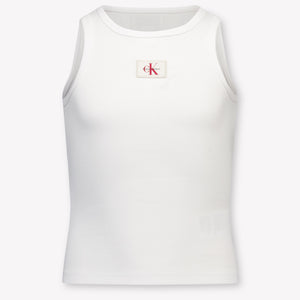 Calvin Klein Kinder Meisjes T-Shirt In Wit