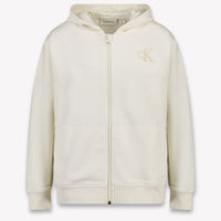 Calvin Klein Kids Boys Cardigan In OffWhite