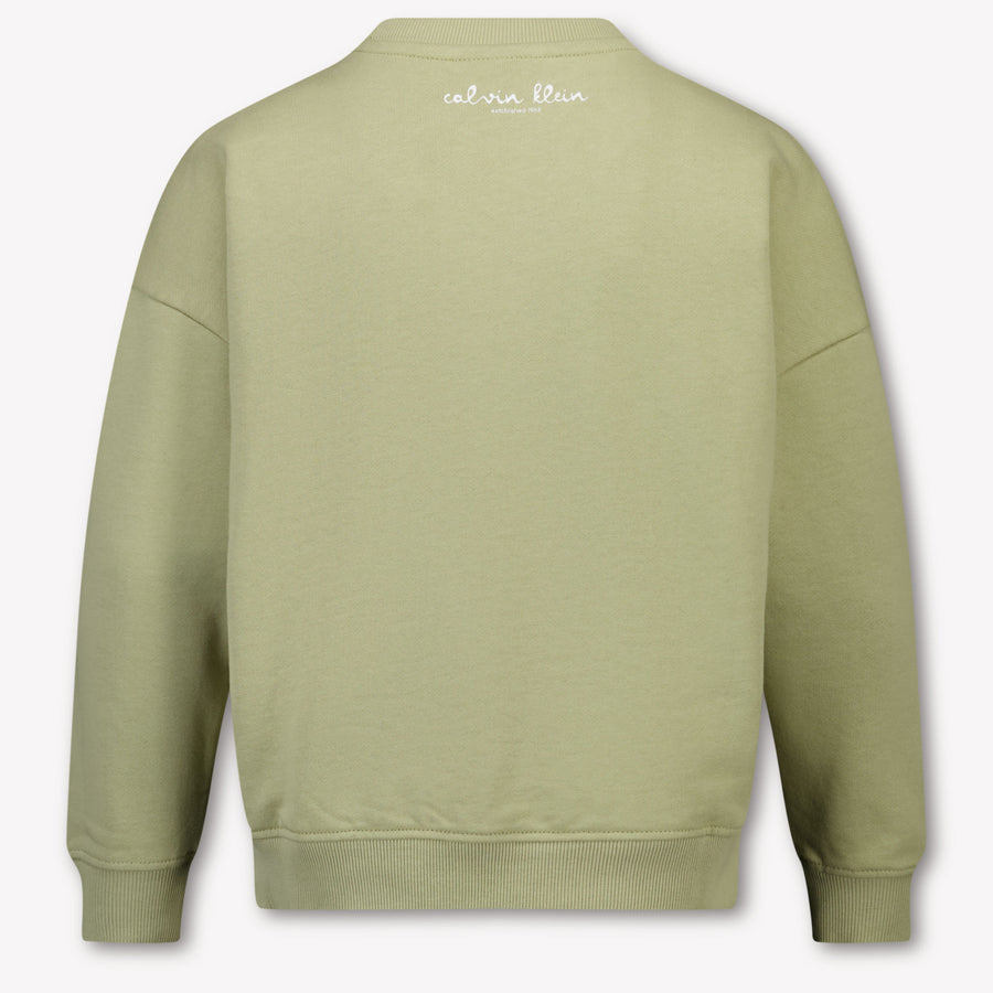 Calvin Klein Kinder Jongens Trui In Olijf Groen