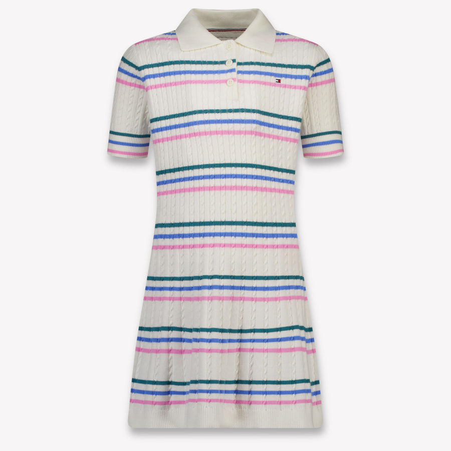 Tommy Hilfiger Girls Dress in Off-White