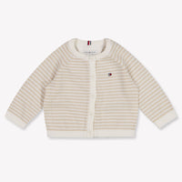 Tommy Hilfiger Baby Unisex Cardigan In Light Beige