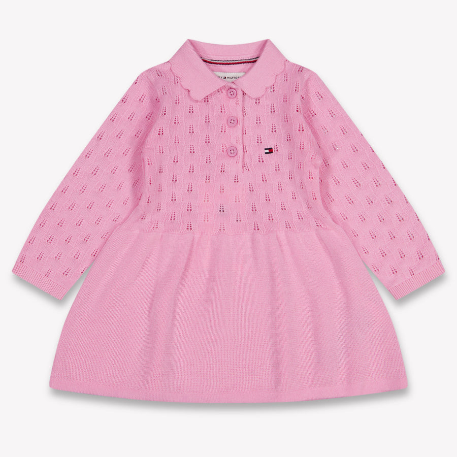 Tommy Hilfiger Baby Meisjes Jurk In Licht Roze