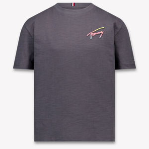 Tommy Hilfiger Kinder Jongens T-Shirt In Antraciet