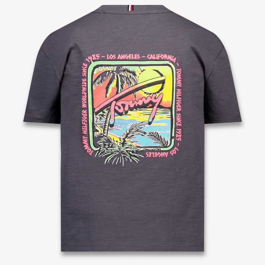Tommy Hilfiger Kinder Jongens T-Shirt In Antraciet