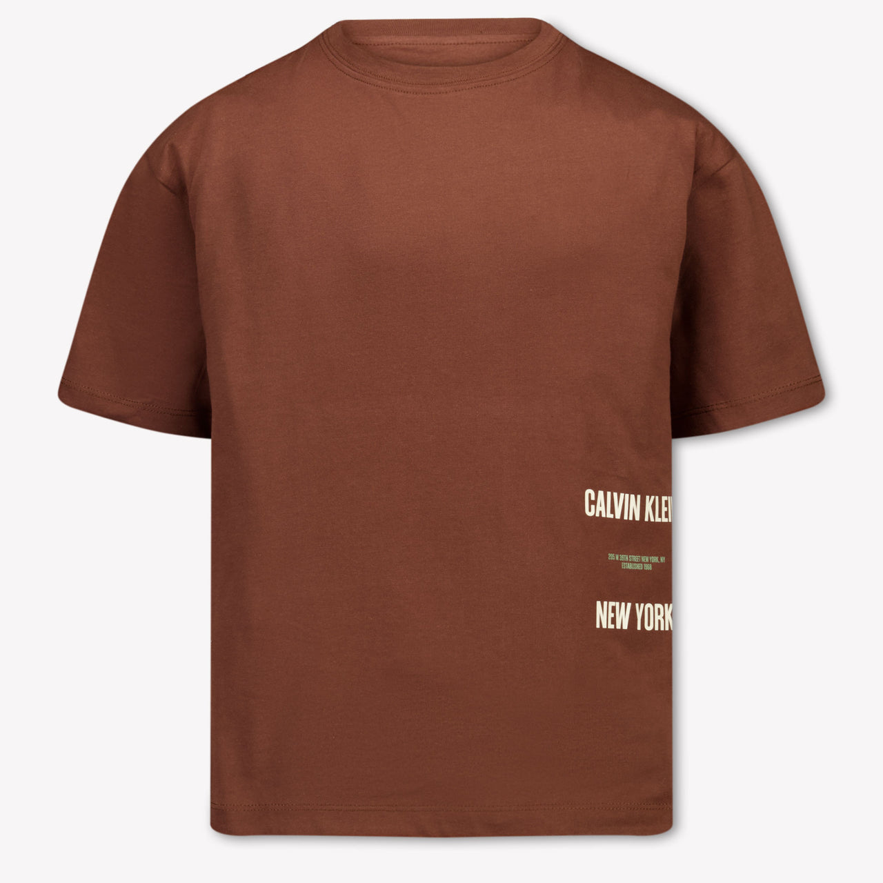 Calvin Klein Kinder Jongens T-Shirt In Bruin