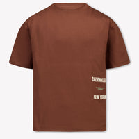Calvin Klein Kinder Jongens T-Shirt In Bruin