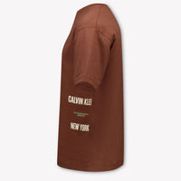 Calvin Klein Kinder Jongens T-Shirt In Bruin