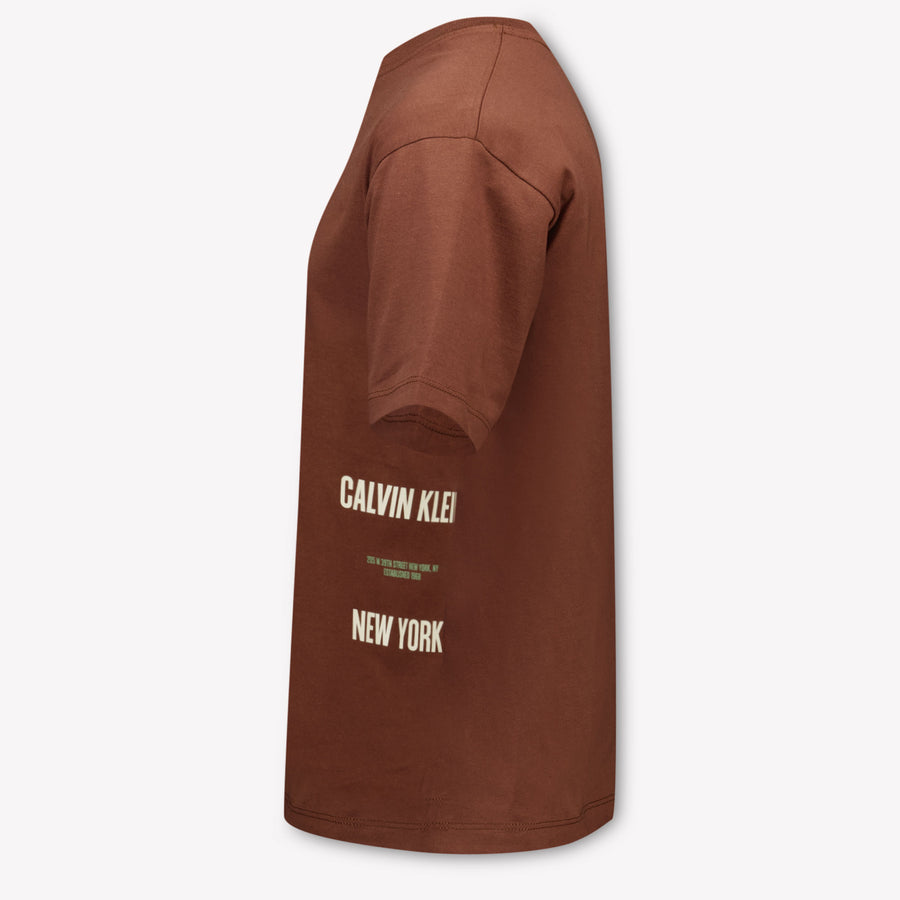 Calvin Klein Kinder Jongens T-Shirt In Bruin