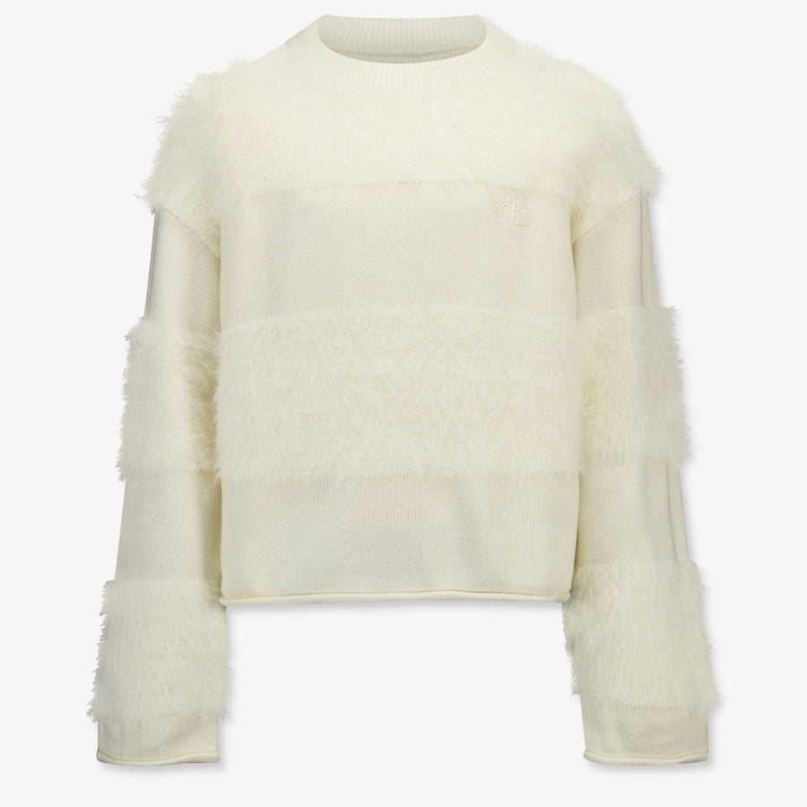 Calvin Klein Kinder Meisjes Trui In Off White