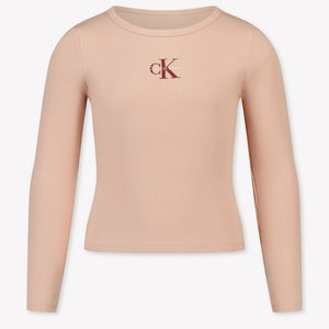 Calvin Klein Kinder Meisjes T-Shirt In Licht Roze