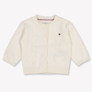Tommy Hilfiger Baby Girls Cardigan In OffWhite