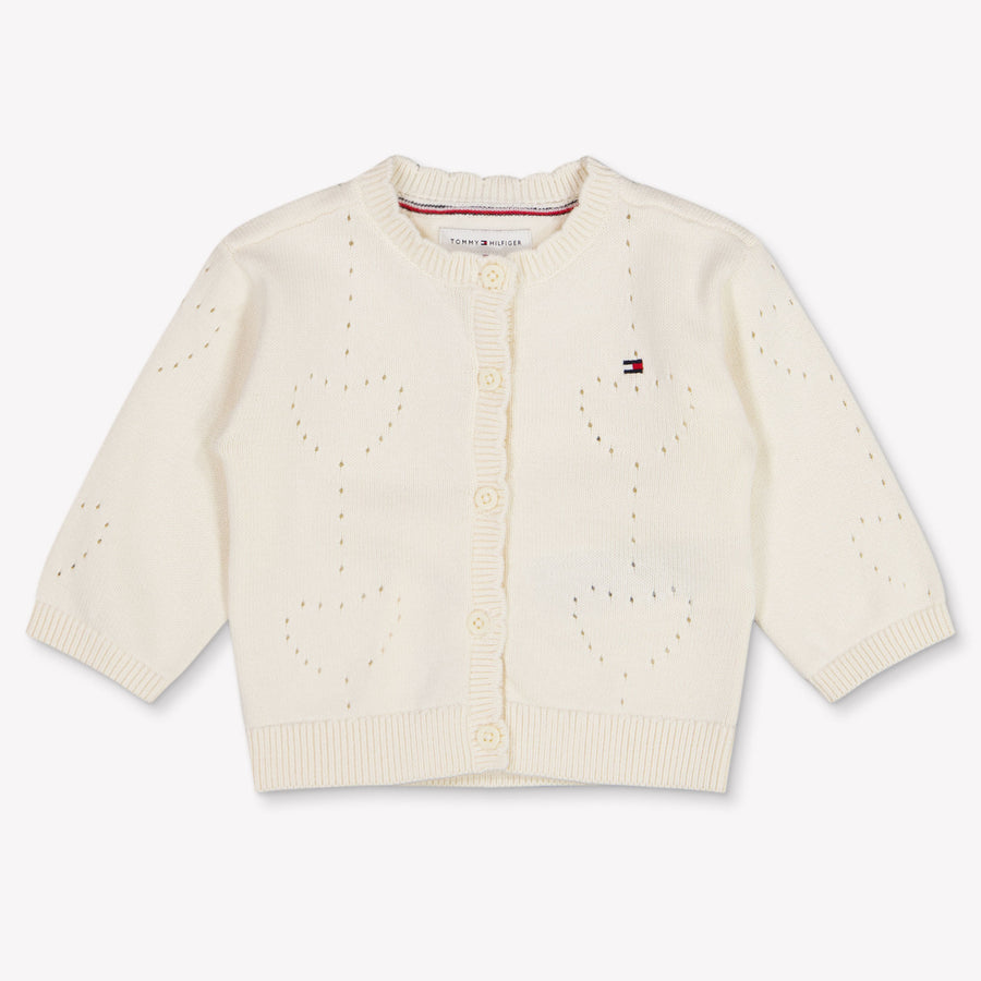 Tommy Hilfiger Baby Girls Cardigan In OffWhite