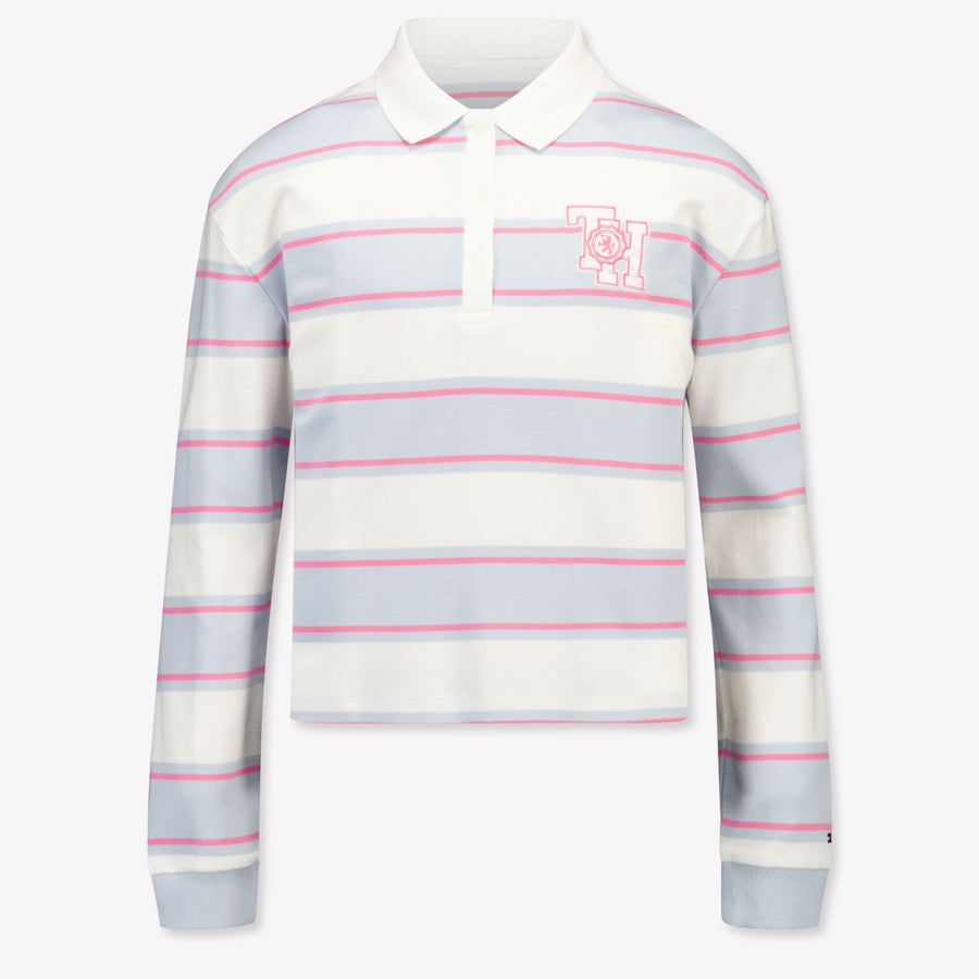 Tommy Hilfiger Kids Girls Polo In Light Blue