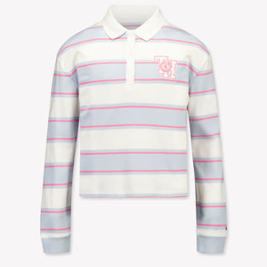 Tommy Hilfiger Kids Girls Polo In Light Blue