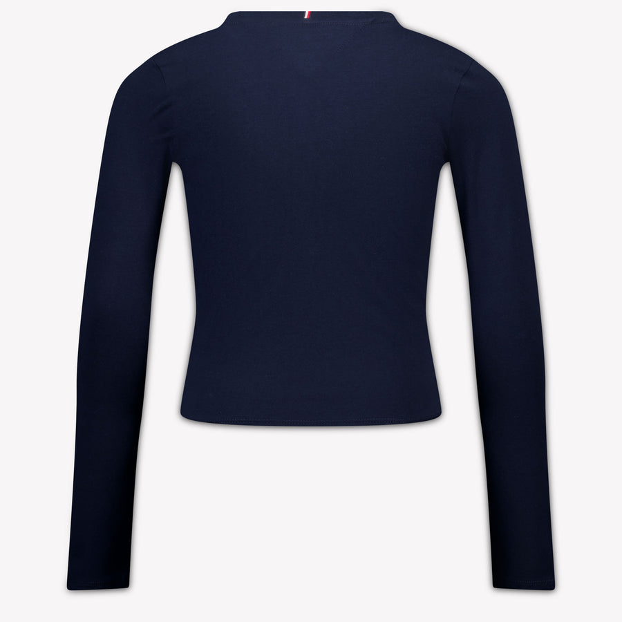 Tommy Hilfiger Kids Girls T-Shirt In Navy