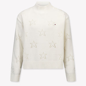 Tommy Hilfiger Kinder Meisjes Trui In Off White