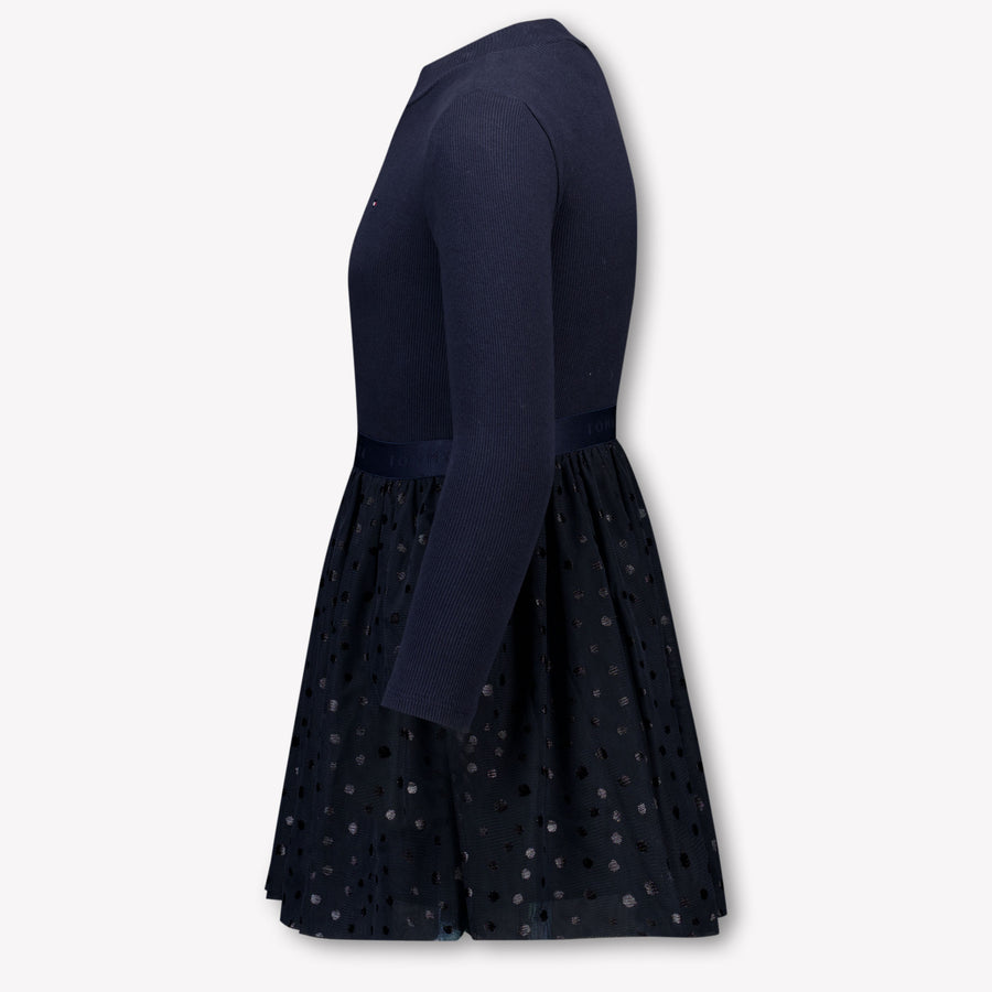 Tommy Hilfiger Kinder Meisjes Jurk In Navy