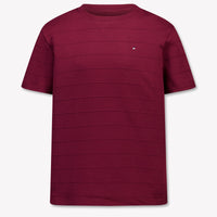 Tommy Hilfiger Kids Boys T-Shirt In Bordeaux