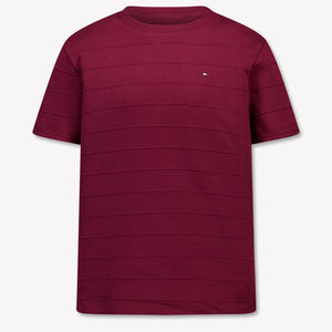 Tommy Hilfiger Kids Boys T-Shirt In Bordeaux