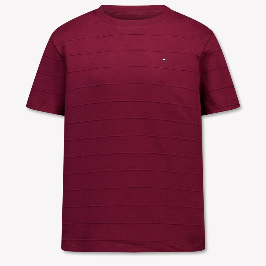 Tommy Hilfiger Kids Boys T-Shirt In Bordeaux