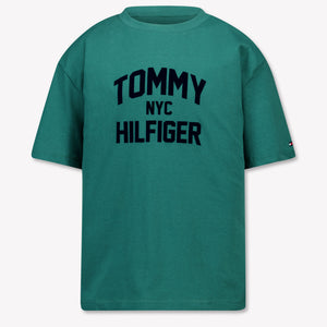 Tommy Hilfiger Kinder Jongens T-Shirt In Donker Groen