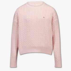 Tommy Hilfiger Girls Sweater in Light Pink