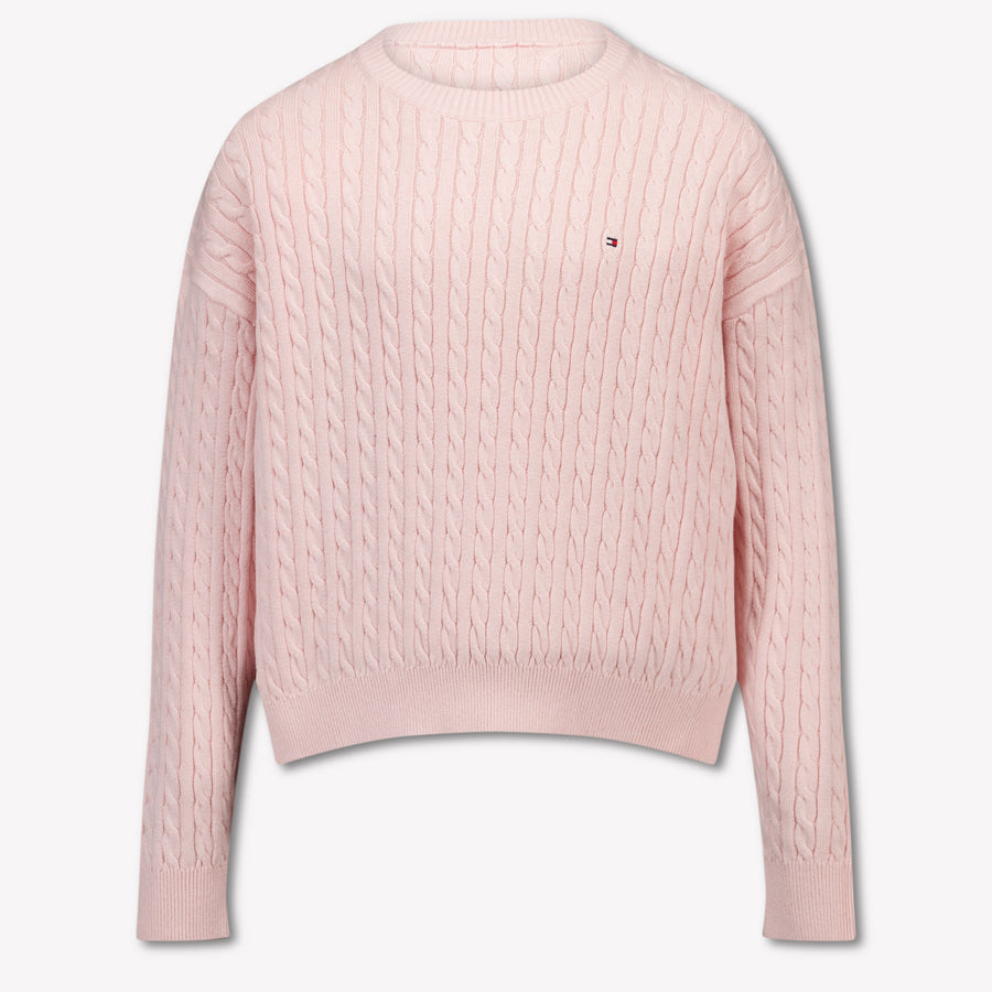 Tommy Hilfiger Girls Sweater in Light Pink