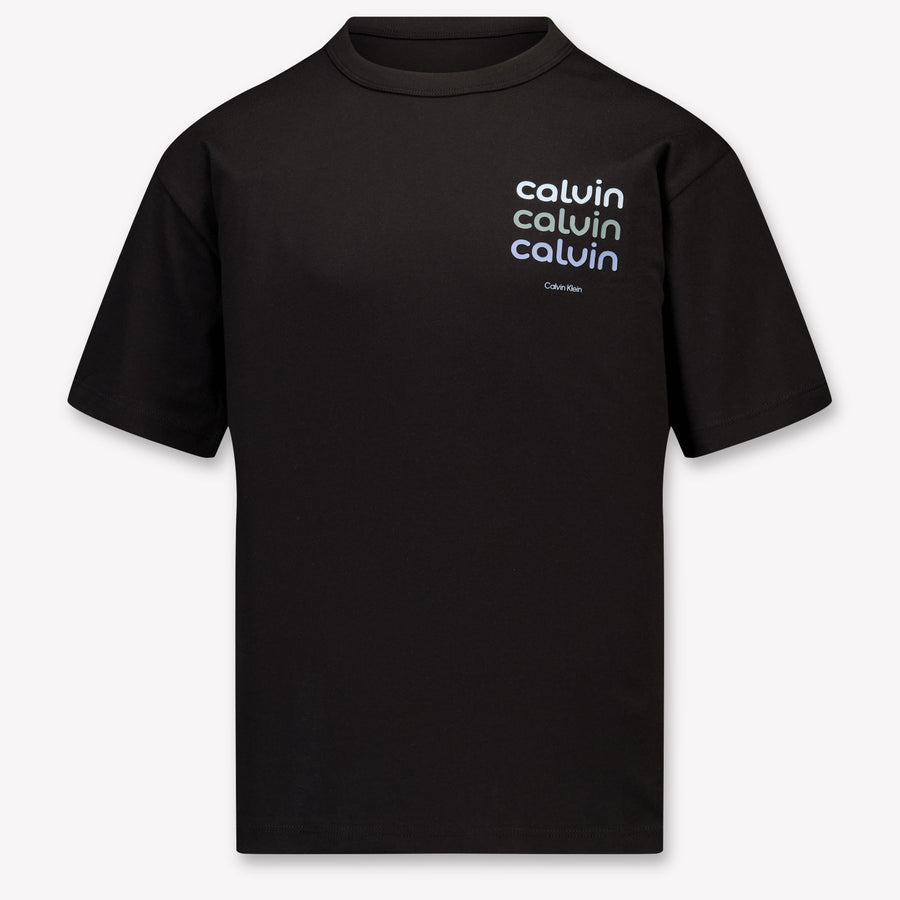 Calvin Klein Kinder Jongens T-Shirt In Zwart