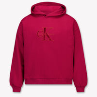 Calvin Klein Kids Girls Sweater In Bordeaux