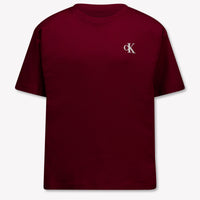 Calvin Klein Kids Boys T-Shirt In Bordeaux