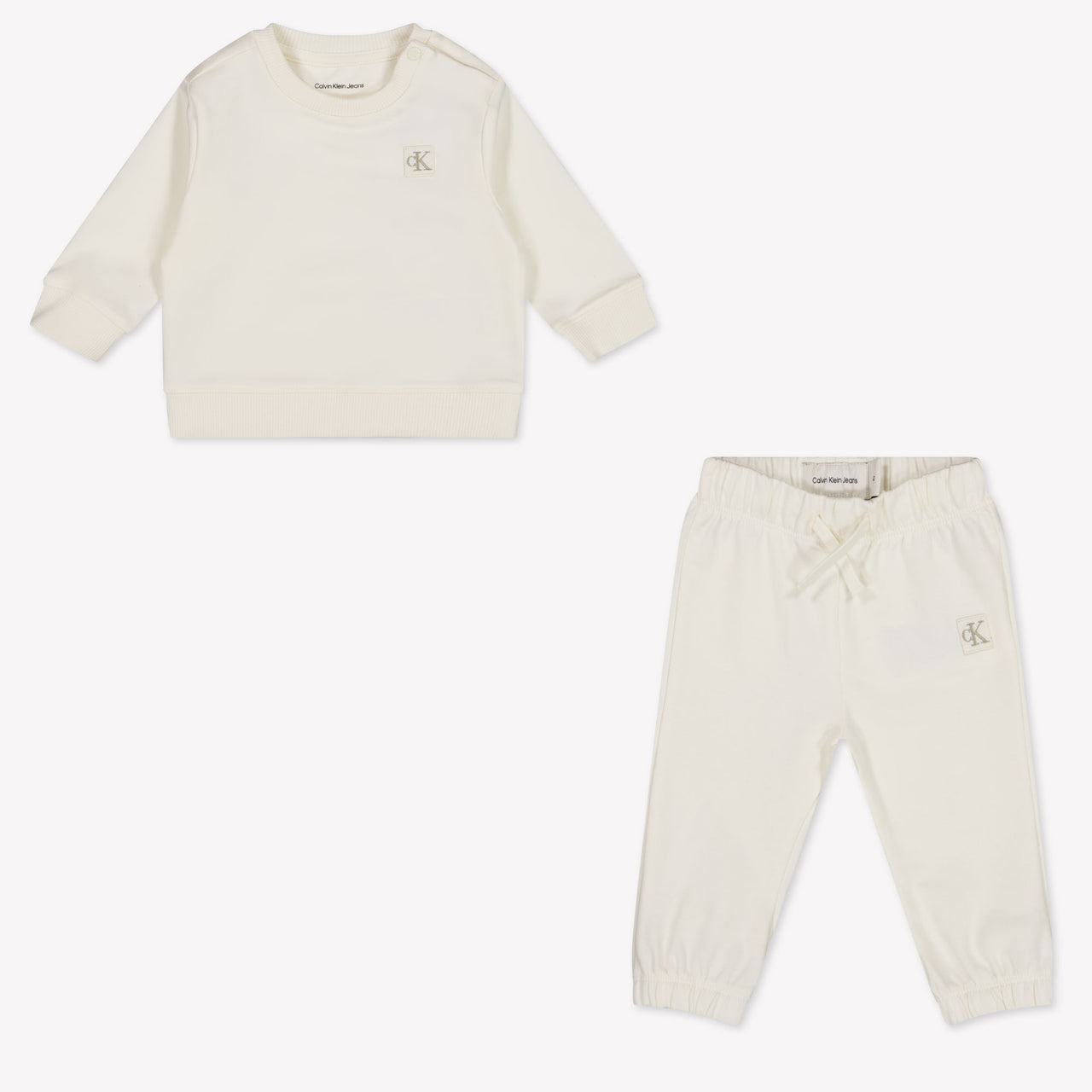 Calvin Klein Baby Unisex Joggingpak In Off White