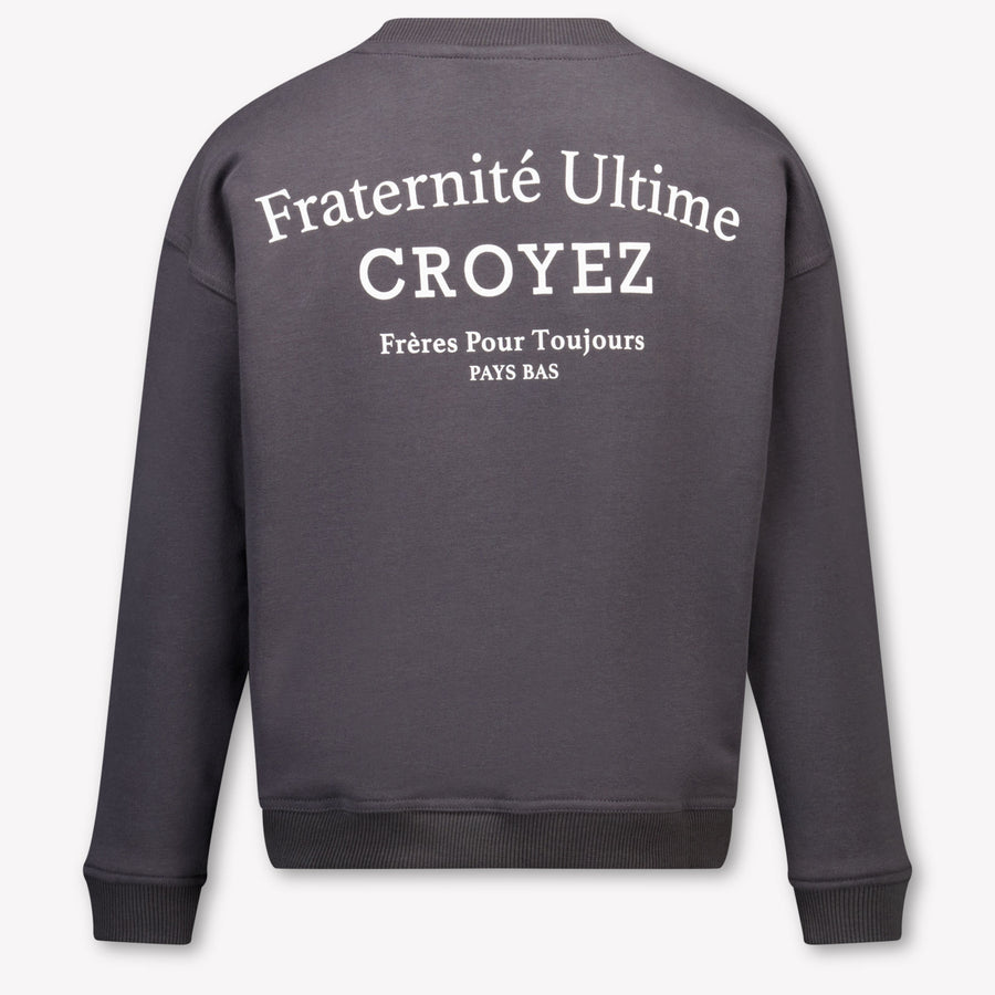 Croyez Kids Boys Sweater In Anthracite