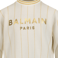 Balmain Kinder Unisex Trui Ecru 6Y