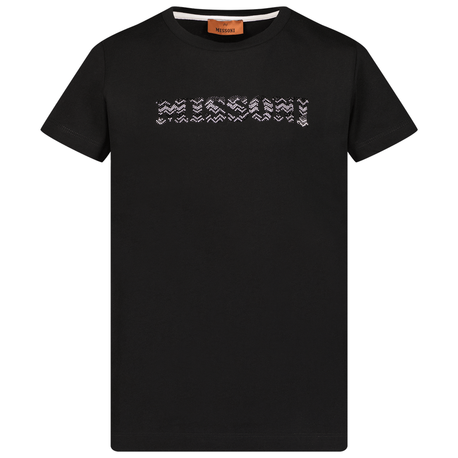 Missoni Kinder Meisjes T-Shirt Zwart