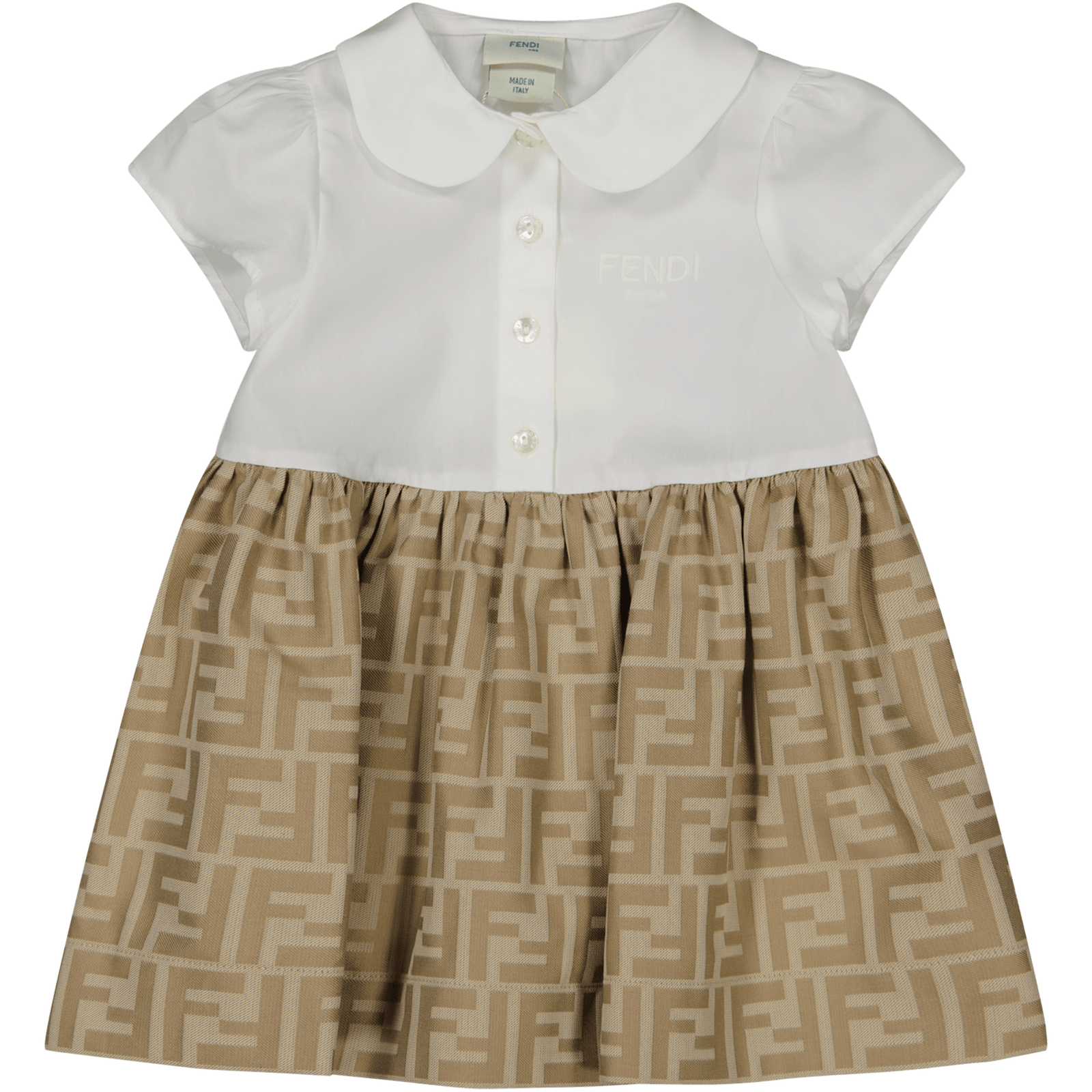 Fendi Baby Meisjes Jurk In Beige