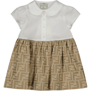 Fendi Baby Girls Dress  Beige