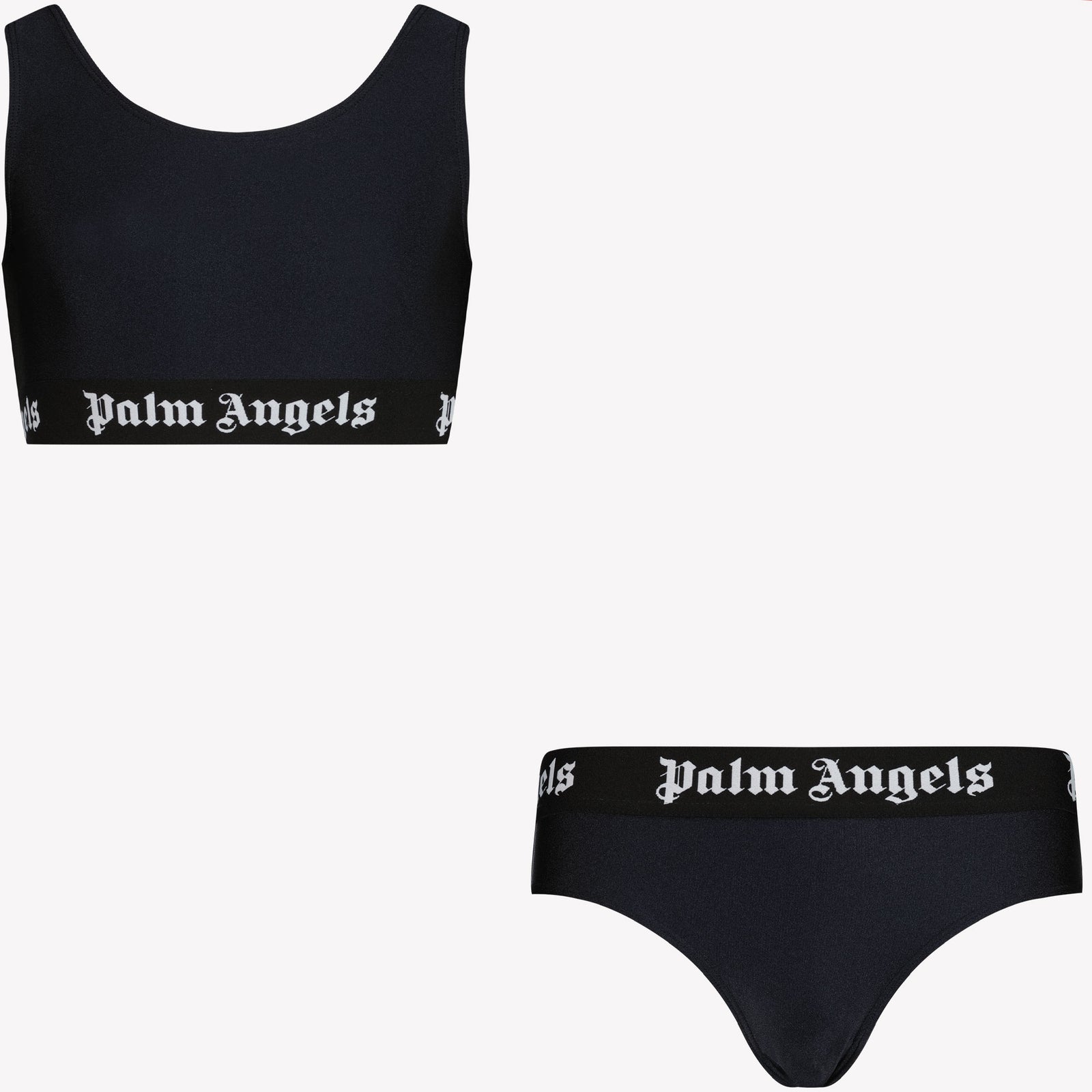 Palm Angels Kids Girls Swimwear In Black