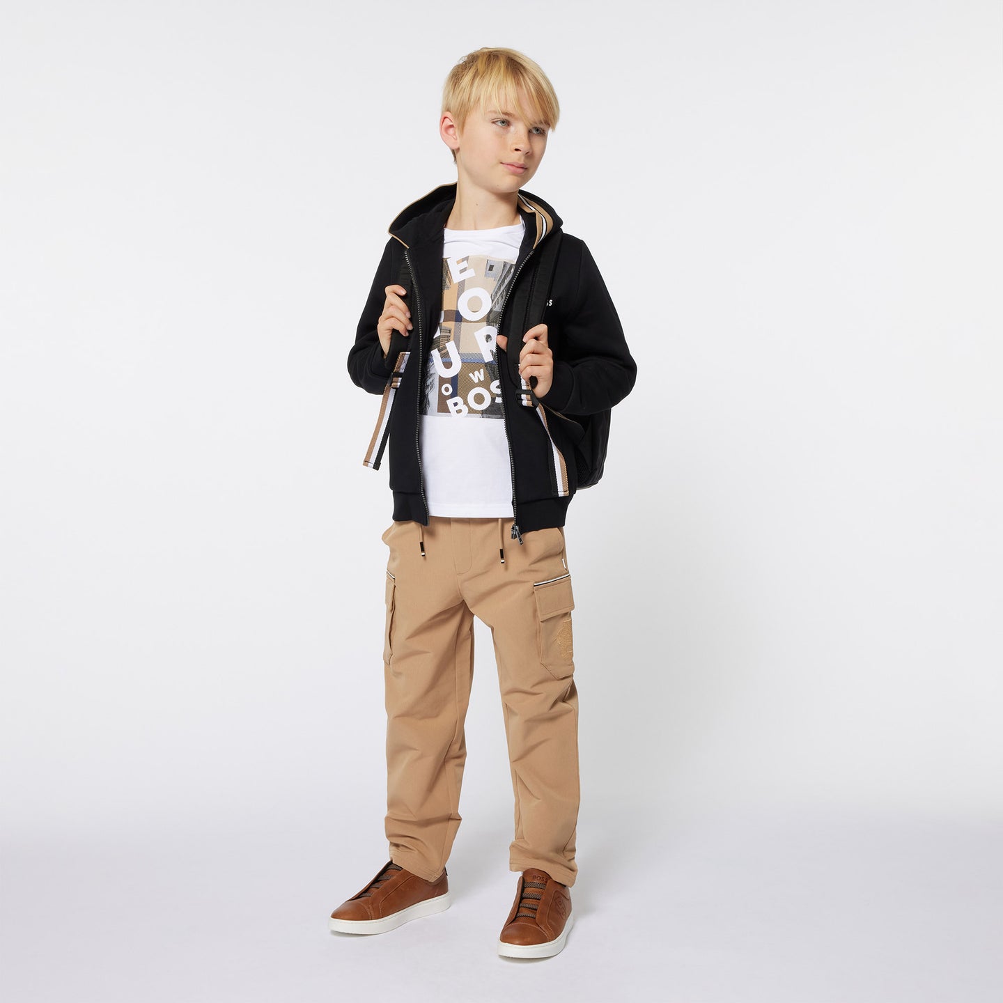 Boss Jongens Broek Beige