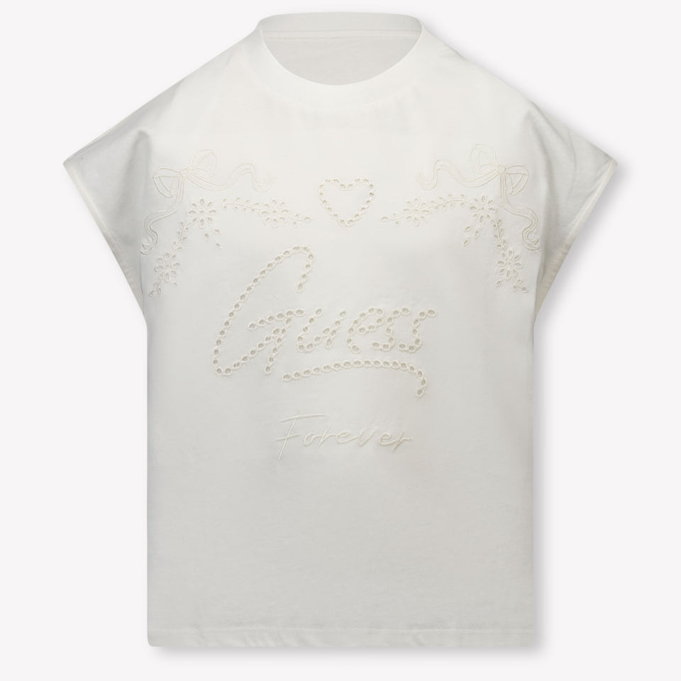 Guess Kinder Meisjes T-Shirt In Wit