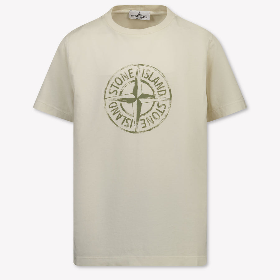 Stone Island Boys T-Shirt in Off-White