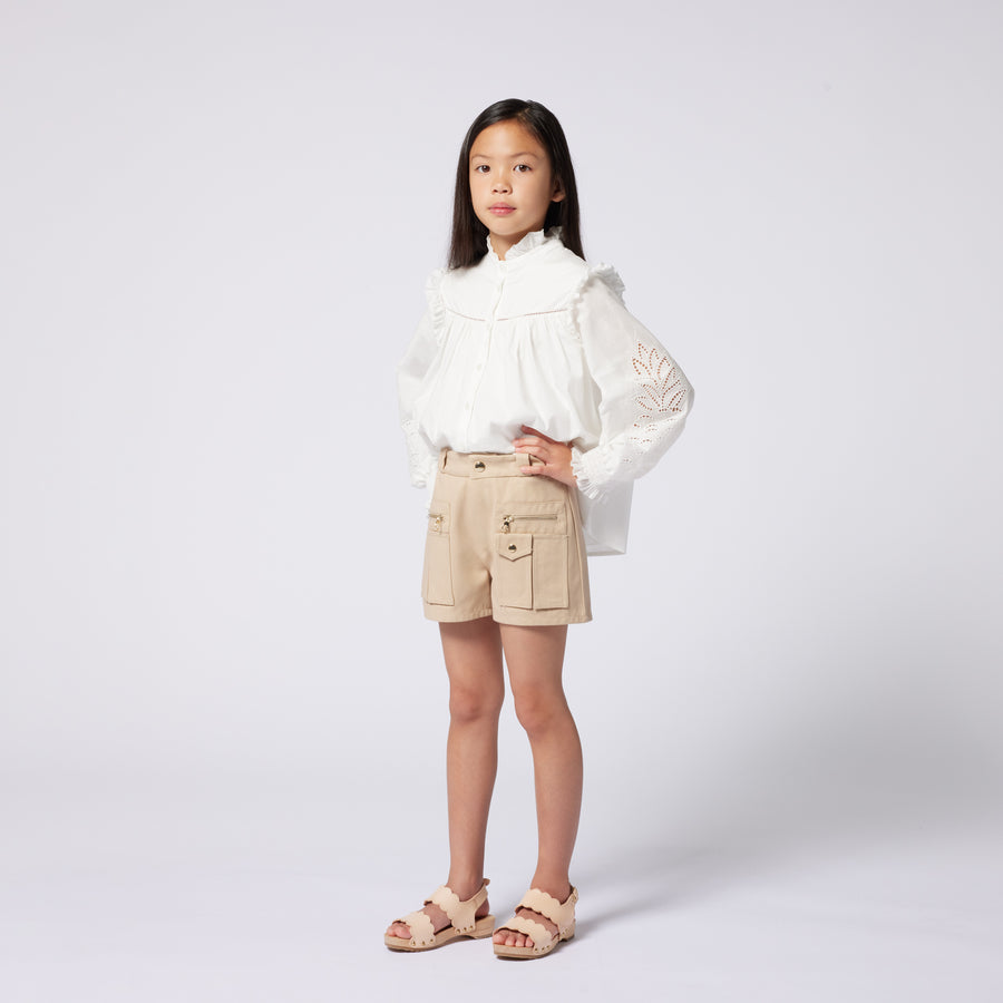 Chloe Kinder Meisjes Blouse In Wit