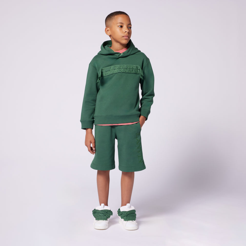 Lanvin Kids Boys Shorts In Green