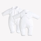 First Baby Unisex box suit in White