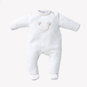 First Baby Unisex box suit in White